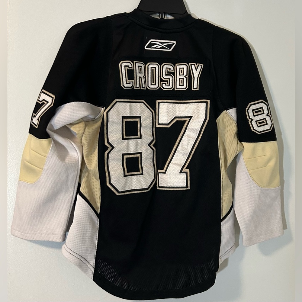 Reebok Black and Cream NHL Jersey Child’s Size XL